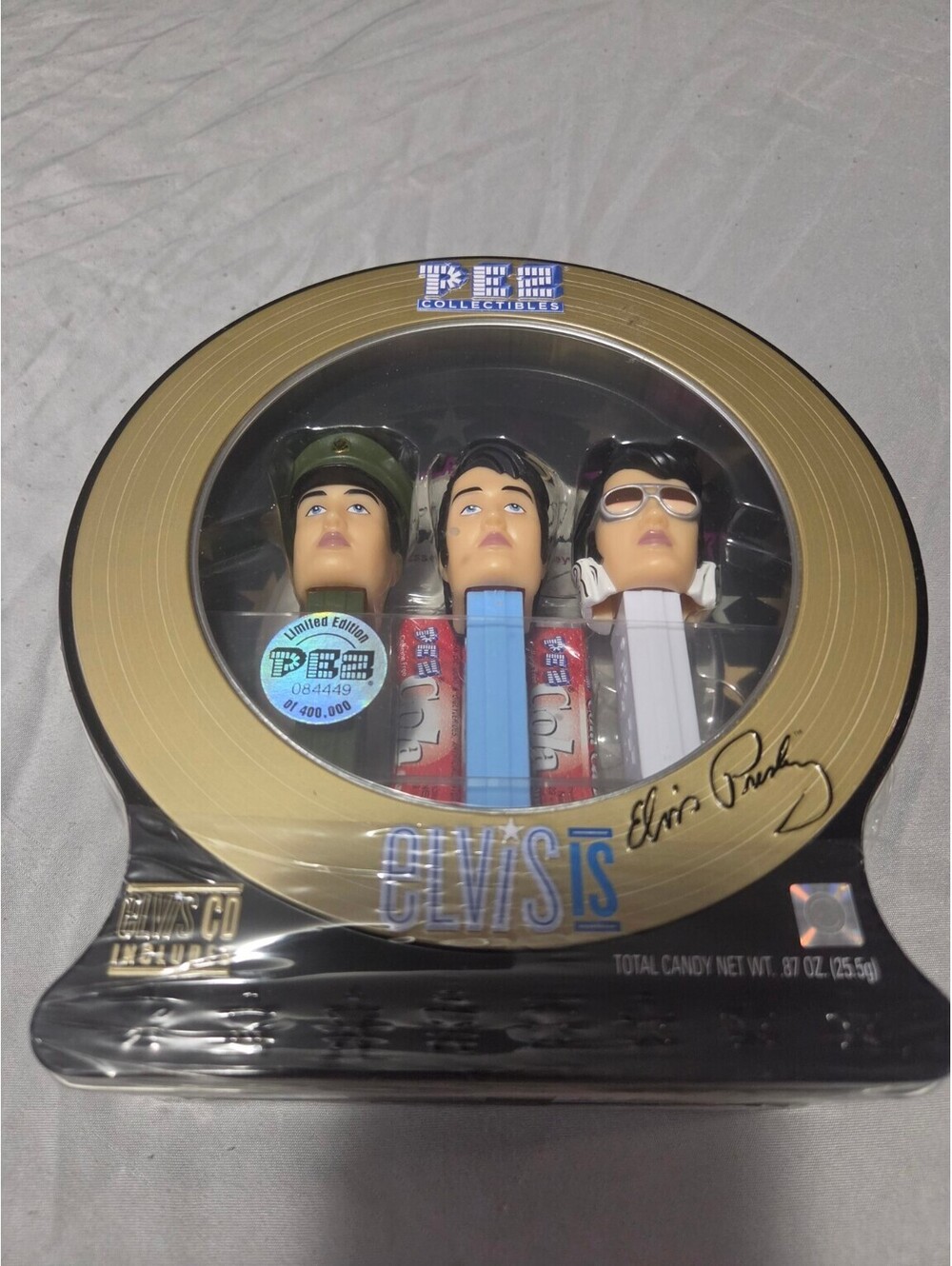2007 Elvis Presley PEZ Limited Edition Gift Pack #914 3 Dispensers CD Sealed